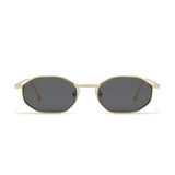 Hexa Gold & Black Geometric Sunglasses