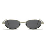 Retro Oval Metal Sunglasses