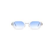 Clear Octagon Gradient Blue Sunglasses