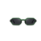 Geometric Green Frame Black Lens Sunglasses