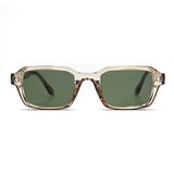 Retro Thick-Frame Square Sunglasses with Metal Rivets - G15