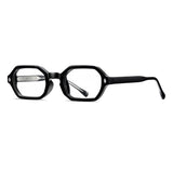 Geometric Black Blue Light Blocking Glasses