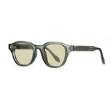 Retro Round Sunglasses in Matte Green