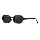 Sleek Black Geometric Sunglasses