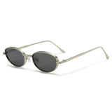Retro Oval Metal Sunglasses