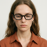 Geometric Black Blue Light Blocking Glasses