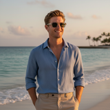 Retro Thick-Frame Square Sunglasses with Metal Rivets - G15